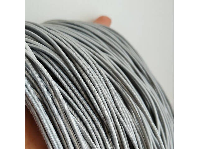 Шнурок-резинка круглый Luxyart диаметр 2 мм 200 метров Серый (Р2-215) - Фото 2