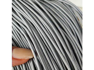 Шнурок-резинка круглый Luxyart диаметр 3 мм 200 метров Серый (Р3-215)