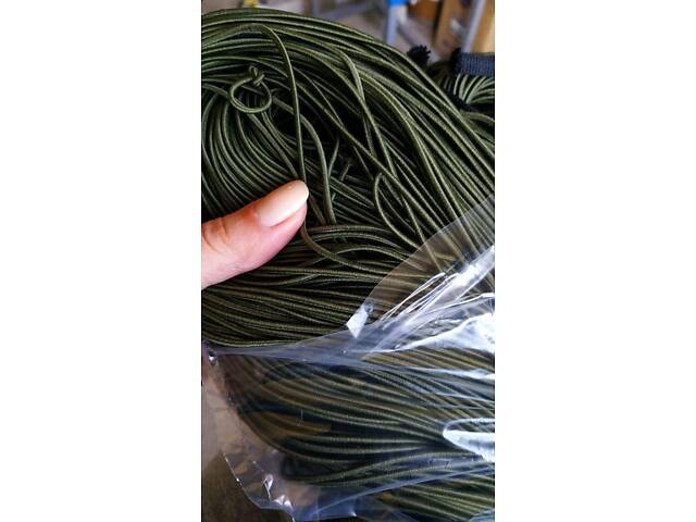 Шнурок-резинка круглый Luxyart диаметр 3 мм 500 метров Хаки (Р3-505) - Фото 3