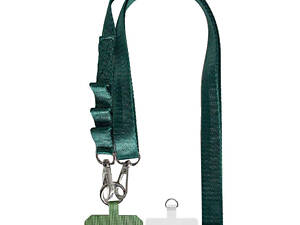 Шнурок із двома кріпленнями (2 см) 140 см Dark Green