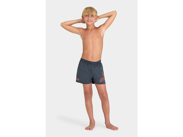 Шорти для плавання Arena BEACH SHORT LOGO R сірий, помаранчевий Діт 128см - Фото 2