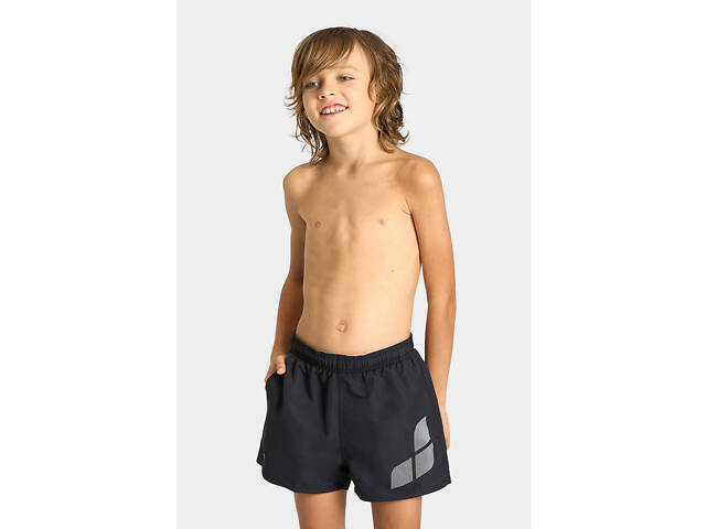 Шорти для плавання Arena BEACH SHORT LOGO R чорний, білий Діт 128см - Фото NaN