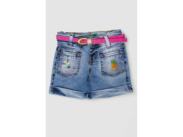 Шорты джинсовые для девочки, цвет синий, 247R1210