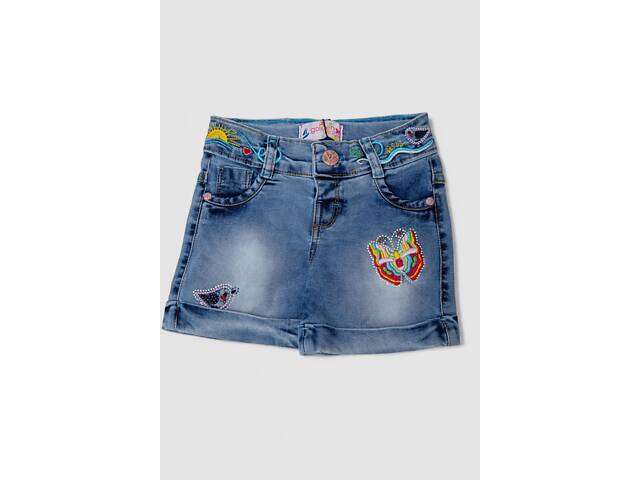 Шорты джинсовые для девочки, цвет синий, 247R1211