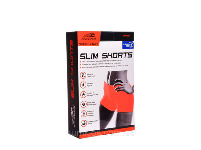 Шорти для схуднення PowerPlay 4304 Червоно-Чорні S/M - Фото 4