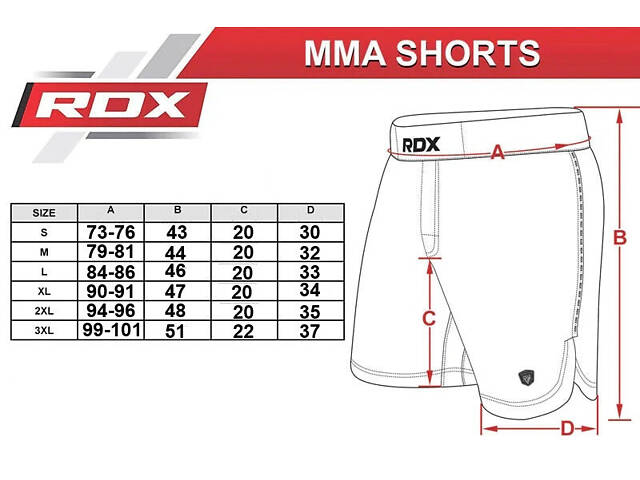 Шорти для MMA RDX T15 Red - чоловічі шорти, розмір S - Фото 6