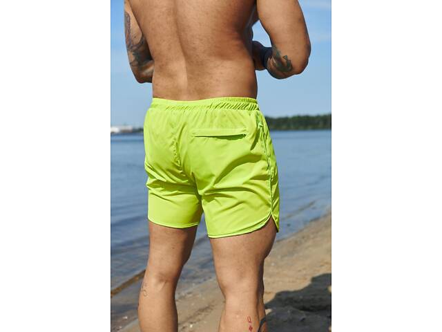 Шорты пляжные мужские базовые с молнией Intruder салатовые - Фото 7