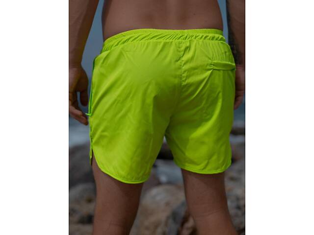 Шорты пляжные мужские базовые с молнией Intruder салатовые - Фото 4