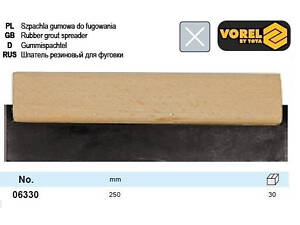 Шпатель для фуги l=250 мм VOREL-06330