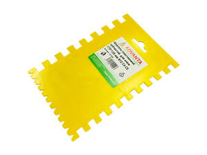 Шпатель пластиковий зубчастий для клею 170*120 мм (В12 С4 С5) (м-х-115)