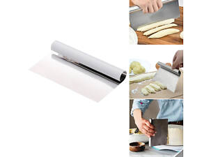 Шпатель різак для тіста, шкребок з нержавіючої сталі, дільник тіста кулінарний 15 см (середній)