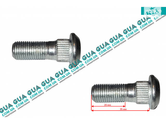 Шпилька крепления колеса M12х35х1,50 мм ( болт / винт ) 1шт 0284003 Nissan / НИССАН PATROL 2000- / ПАТРОЛ 00-
