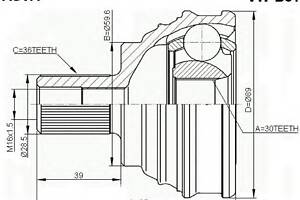 Шрус для моделей: AUDI (A3, A3,A3), SEAT (ALTEA,TOLEDO,LEON,ALTEA), SKODA (OCTAVIA,OCTAVIA,SUPERB,YETI,SUPERB), VOLKSWA