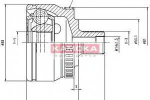 Шрус для моделей: AUDI (A4, A6, A6, A4), SKODA (SUPERB), VOLKSWAGEN (PASSAT, PASSAT, PASSAT, PASSAT)