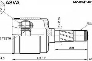 Шрус для моделей: MAZDA (XEDOS, MX-6,626,626,626)