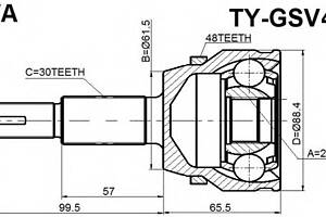 Шрус для моделей: TOYOTA (CAMRY)