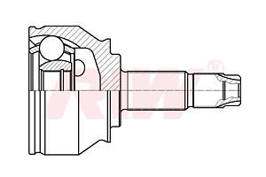 ШРУС наружный RFI3006 FIAT Doblo 09-15, Doblo 15-23, Stilo 01-10, Bravo 07-16; LANCIA Delta 08-14