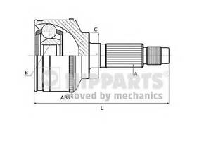 ШРУС NIPPARTS J2820914 на DAEWOO TACUMA (KLAU, U100)