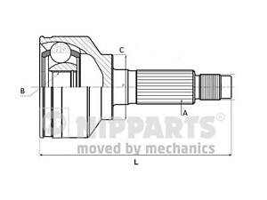 ШРУС NISSAN VANETTE (C22) / NISSAN PRAIRIE PRO (M11) / NISSAN BLUEBIRD (T72, T12) 1982-2013 г.