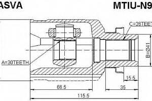 ШРУС ВНУТРЕННИЙ 30X41X26 (MITSUBISHI GRANDISCHARIOTSPASE WAGON ) ASVA MTIUN94 на MITSUBISHI NIMBUS (N9_W, N8_W)