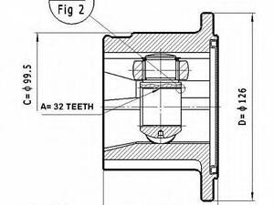 ШРУС ВНУТРЕННЫЙ 32X126 (TERRANO R20) ASVA NSIU5031 на NISSAN MISTRAL II (R20)