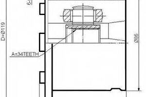 ШРУС ВНУТРЕННИЙ 34x108 ASVA VWIUB6A1 на AUDI A3 (8P1)