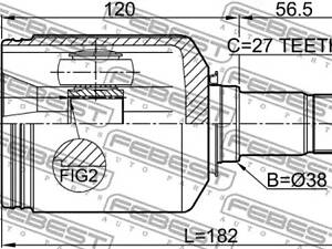 ШРУС ВНУТРЕННИЙ ЛЕВЫЙ 25X37.9X27