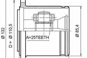 ШРУС ВНУТРЕННИЙ ПРАВЫЙ 25x110 (MITSUBISHI PAJERO II V14W-V55W 1991-2004) ASVA MTIP5004 на MITSUBISHI PAJERO/SHOGUN I Вез