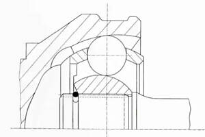 ШРУС зовнішній, (22/30z) AUDI 80; VW Golf, Jetta, Passat 1.4-2.2 81-02