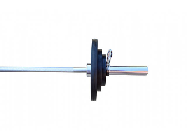 Штанга прогумована RN-Sport 50 кг з олімпійським грифом - Фото 3