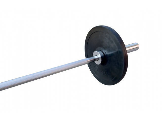 Штанга прогумована RN-Sport 50 кг з олімпійським грифом - Фото 4