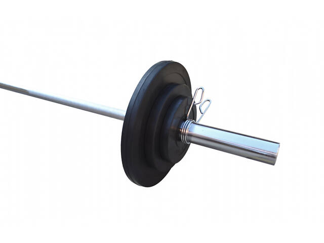 Штанга прогумована RN-Sport 50 кг з олімпійським грифом - Фото 5