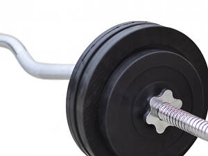 Штанга з прогумованими дисками RN-Sport W-подібна 50 кг