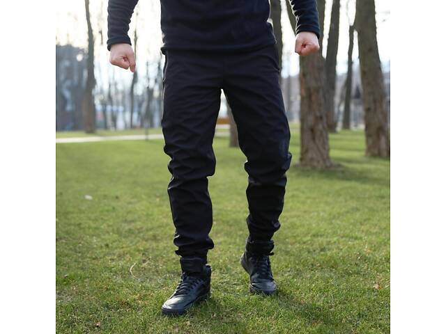 Штаны мужские soft shell 'Basic' Intruder черные - Фото 1