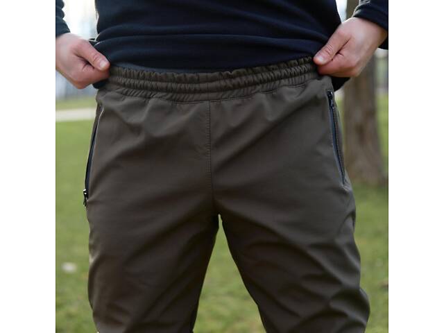 Штаны мужские soft shell 'Basic' Intruder хаки - Фото 3