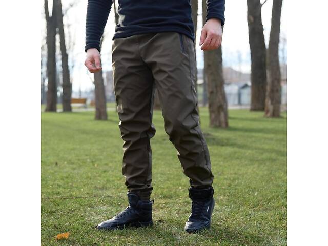 Штаны мужские soft shell 'Basic' Intruder хаки - Фото 1