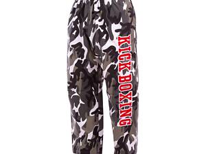 Штани для кікбоксингу TWINS KBT-2 L зріст 180 Сірий камуфляж