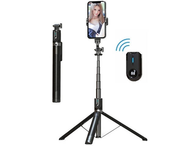 Штатив-трипод для телефона Selfie stick P100 1.77м с Bluetooth пультом - Фото 7