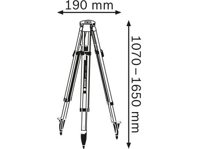 Штатив для нівеліра Bosch BT170HD 5/8', 107-165см (0.601.091.B00) - Фото 7