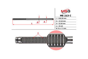 Шток рулевой рейки с ГУР ME213C VW LT28-55 96-06; MERCEDES-BENZ Sprinter 901-905 95-06