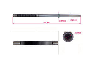 Шток рульової рейки з ГПК VW210RC VW Caddy II 95-04, Polo 84-94