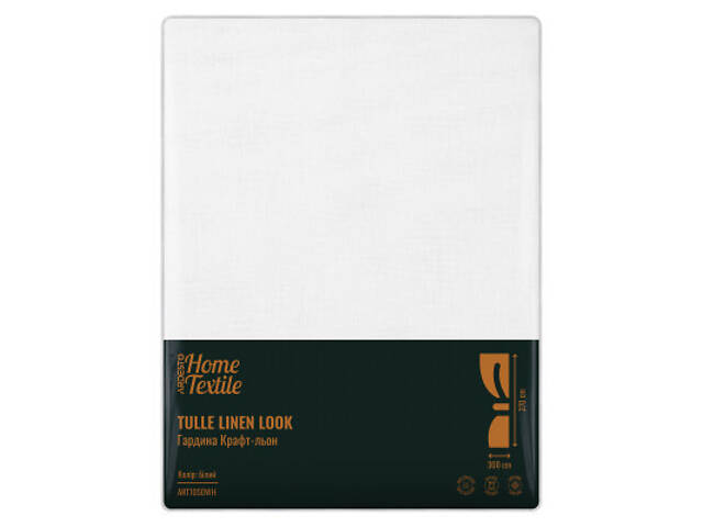 Штора Ardesto Гардина крафт-лен 100% поліестер 300х270 см, біла (ART1050WH) - Фото 6