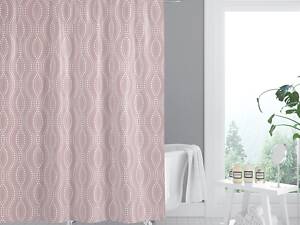 Штора для ванної з поліестеру Mixxus SCT-003-180x180 (Візерунок рожевий) (AC0651)