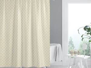 Штора для ванної з поліестеру Mixxus SCT-001-180x180 (Візерунок бежевий) (AC0650)