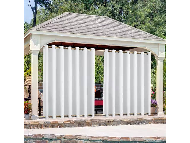 Штора вулична водонепроникна для альтанки (2.2 х 1.45 м) Білий - Фото 1
