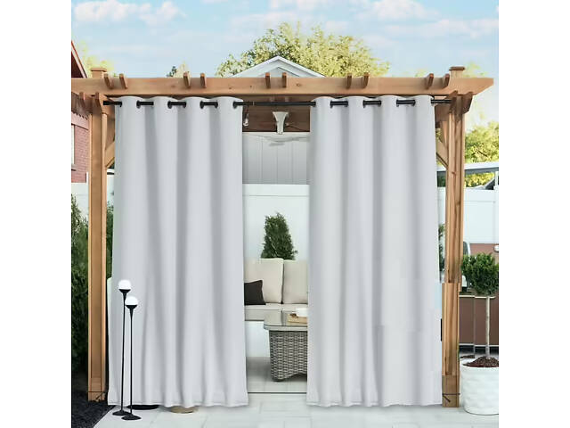 Штора вулична водонепроникна для альтанки (2.2 х 1.45 м) Білий - Фото 3