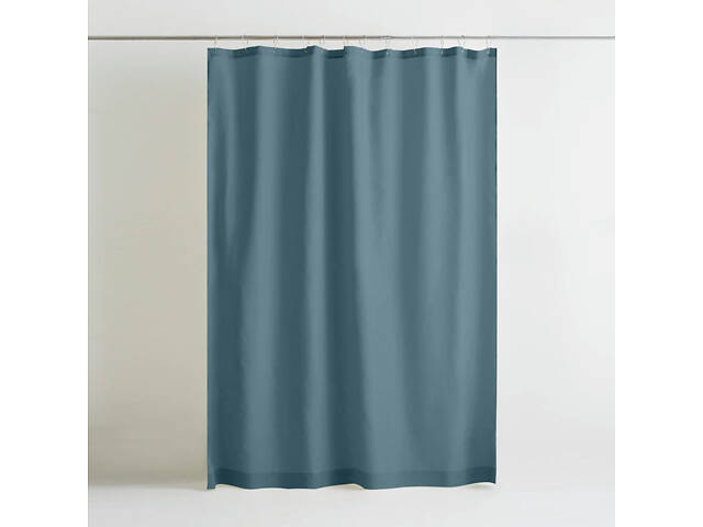Штора для душу та ванни COSAS AZURE з кільцями 180х180 см Бірюзовий. - Фото 1