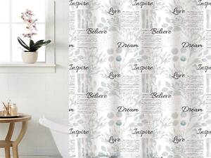 Шторка у ванну Werk Віра у кохання WK-10005 180х180 см