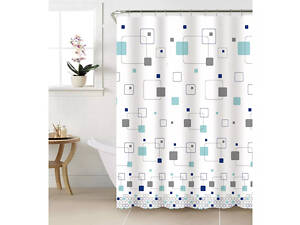 Шторка в ванную Werk Веселая геометрия WK-10007 180х180 см