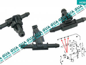 Штуцер / коннектор трубки обратки топлива ( Т - образный пластмассовый - 1 шт ) 1000767 Mercedes / МЕРСЕДЕС E-CLASS 1995